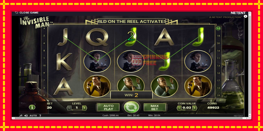 The Invisible Man mesin slot dengan animasi cerah, gambar 3