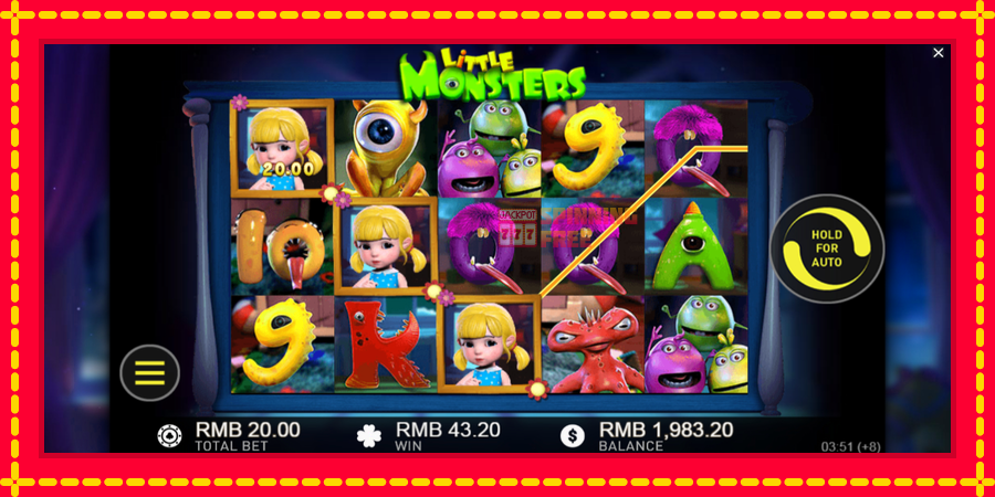 Little Monsters mesin slot dengan animasi cerah, gambar 3