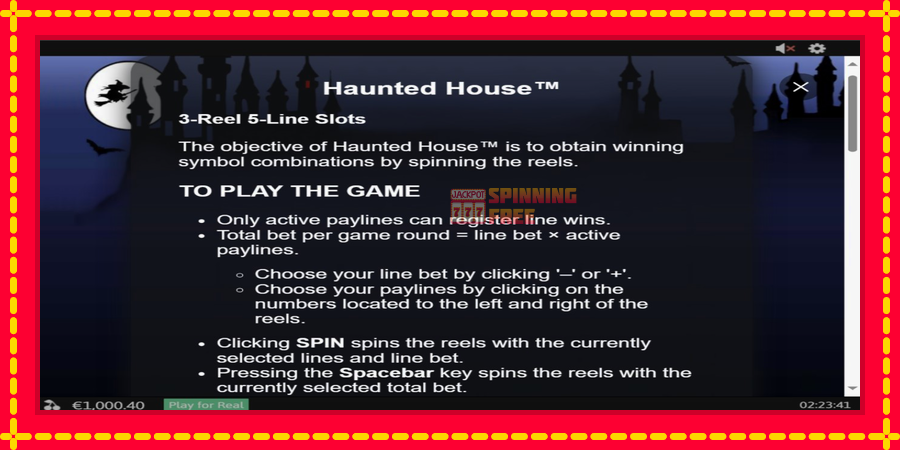 Haunted House mesin slot dengan animasi cerah, gambar 4