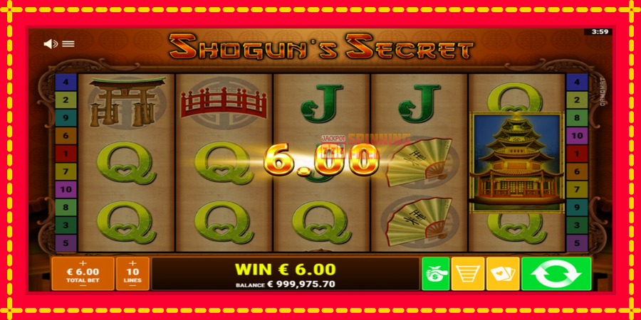 Shoguns Secret mesin slot dengan animasi cerah, gambar 2