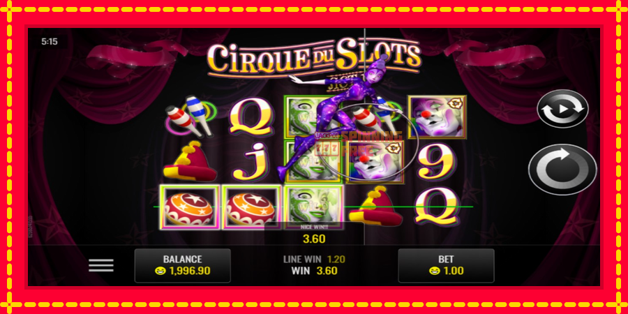 Cirque du Slots mesin slot dengan animasi cerah, gambar 2