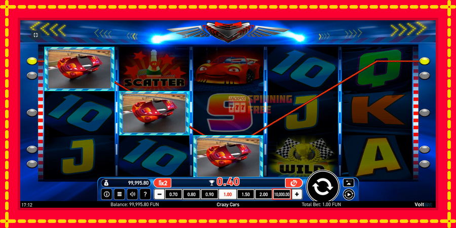 Crazy Cars mesin slot dengan animasi cerah, gambar 3