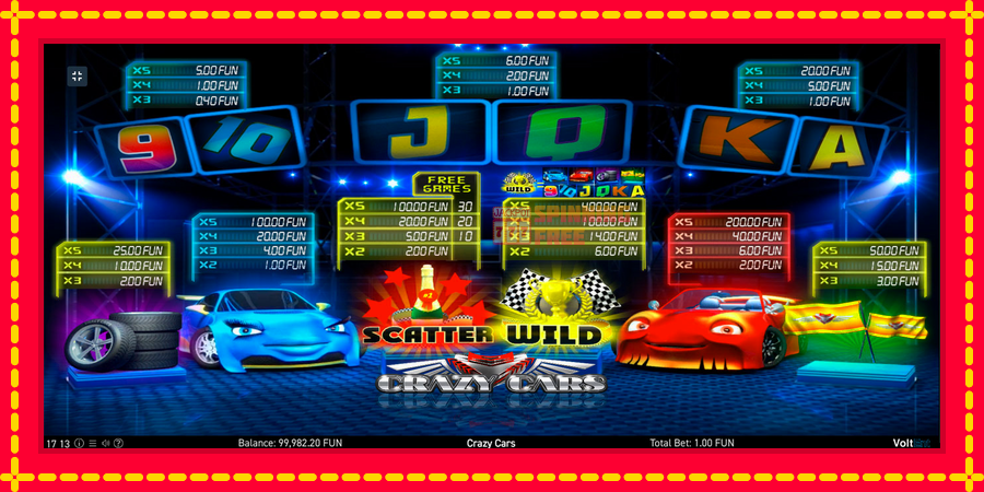 Crazy Cars mesin slot dengan animasi cerah, gambar 6