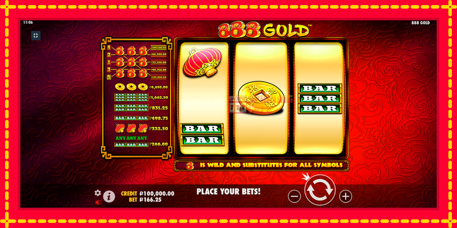 888 Gold mesin slot dengan animasi cerah, gambar 1