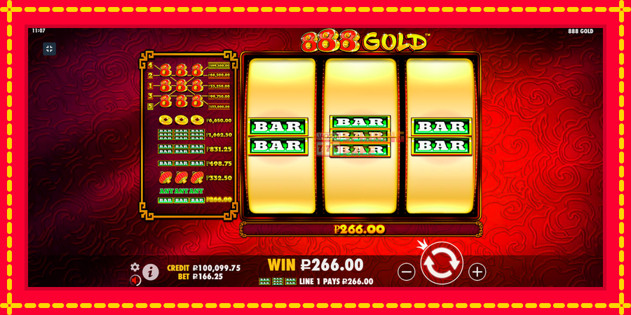 888 Gold mesin slot dengan animasi cerah, gambar 2