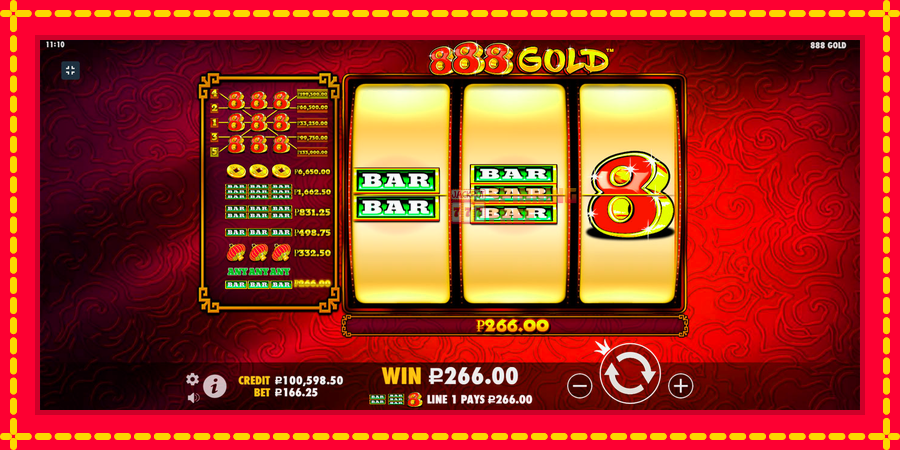 888 Gold mesin slot dengan animasi cerah, gambar 4