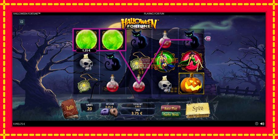 Halloween Fortune mesin slot dengan animasi cerah, gambar 2