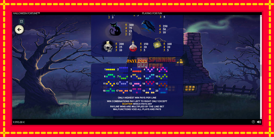 Halloween Fortune mesin slot dengan animasi cerah, gambar 7