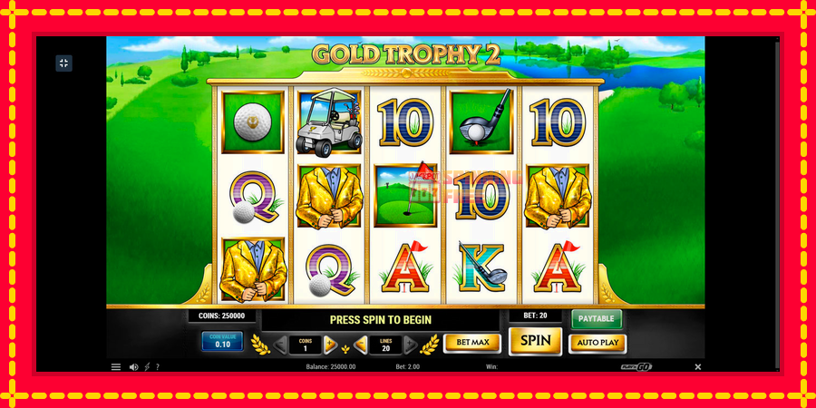 Gold Trophy 2 mesin slot dengan animasi cerah, gambar 1