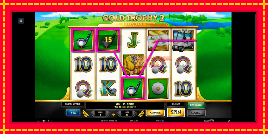 Gold Trophy 2 mesin slot dengan animasi cerah, gambar 3