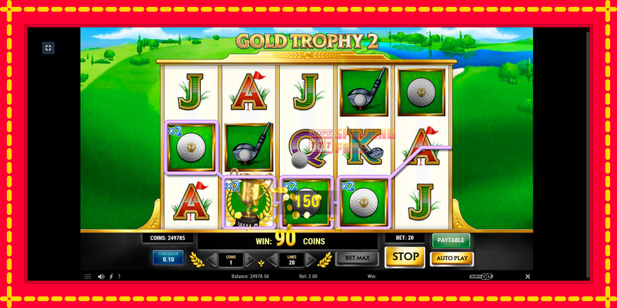 Gold Trophy 2 mesin slot dengan animasi cerah, gambar 4