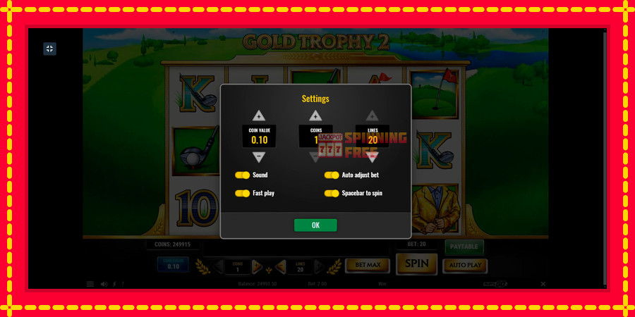 Gold Trophy 2 mesin slot dengan animasi cerah, gambar 7