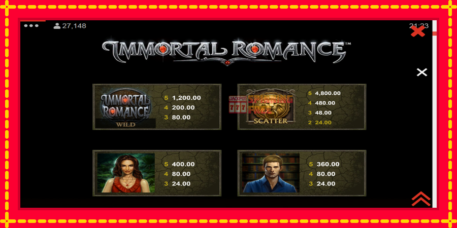 Immortal Romance mesin slot dengan animasi cerah, gambar 6