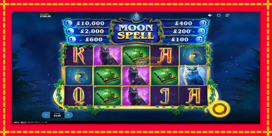 Moon Spell mesin slot dengan animasi cerah, gambar 2