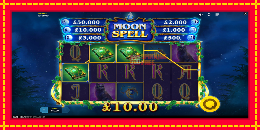 Moon Spell mesin slot dengan animasi cerah, gambar 3