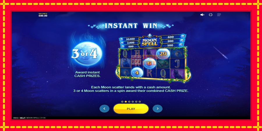 Moon Spell mesin slot dengan animasi cerah, gambar 5