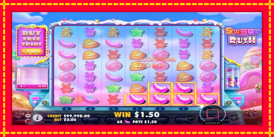 Sugar Rush mesin slot dengan animasi cerah, gambar 3