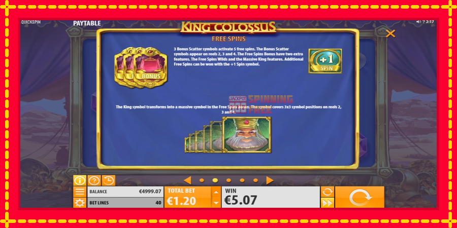 King Colossus mesin slot dengan animasi cerah, gambar 5