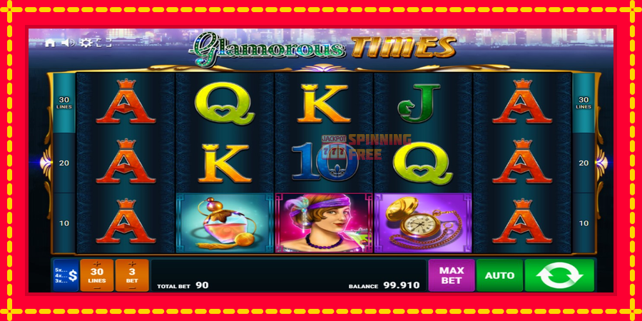 Glamorous Times mesin slot dengan animasi cerah, gambar 1