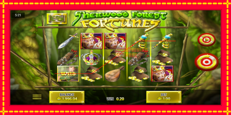 Sherwood Forest Fortunes mesin slot dengan animasi cerah, gambar 2