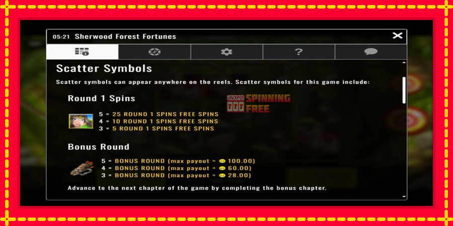 Sherwood Forest Fortunes mesin slot dengan animasi cerah, gambar 3