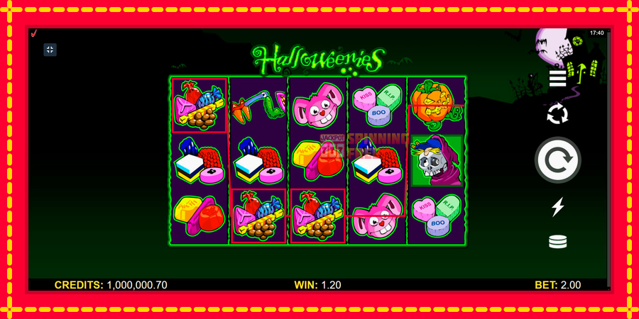 Halloweenies mesin slot dengan animasi cerah, gambar 2