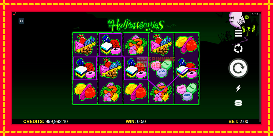 Halloweenies mesin slot dengan animasi cerah, gambar 4