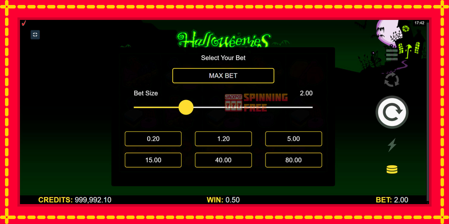 Halloweenies mesin slot dengan animasi cerah, gambar 5