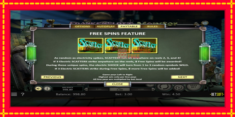 Frankenslots Monster mesin slot dengan animasi cerah, gambar 4