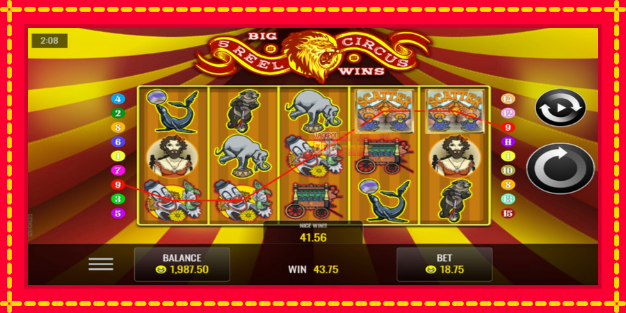 5 Reel Circus mesin slot dengan animasi cerah, gambar 2