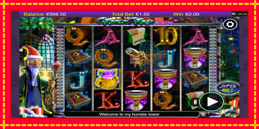 Merlins Magic Respins Christmas mesin slot dengan animasi cerah, gambar 1