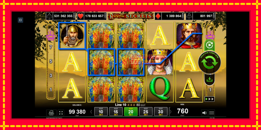 Royal Secrets mesin slot dengan animasi cerah, gambar 5