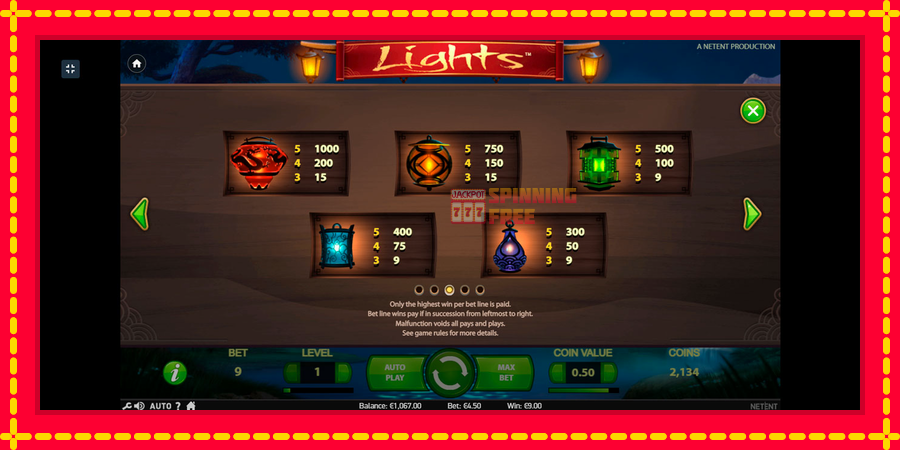 Lights mesin slot dengan animasi cerah, gambar 5