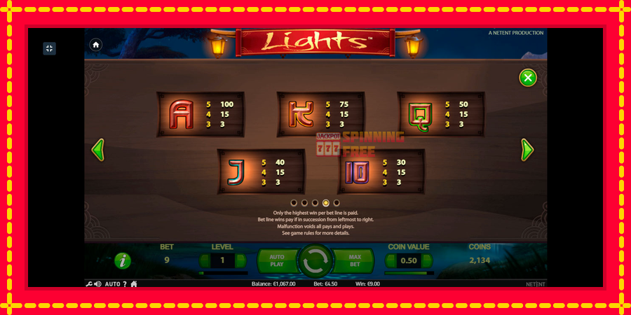 Lights mesin slot dengan animasi cerah, gambar 6