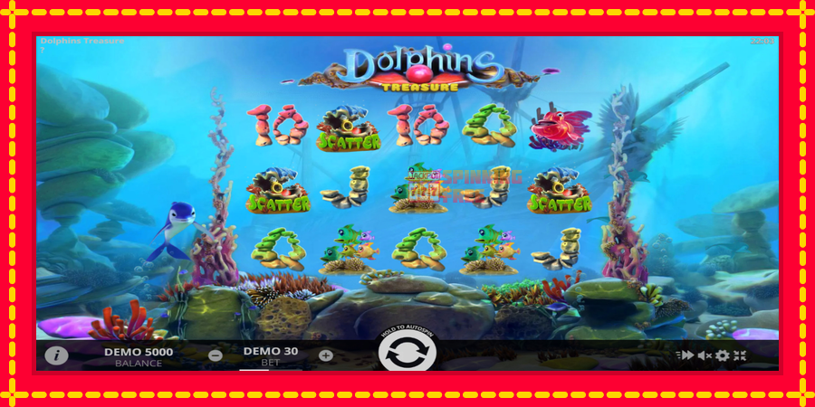 Dolphins Treasure mesin slot dengan animasi cerah, gambar 1