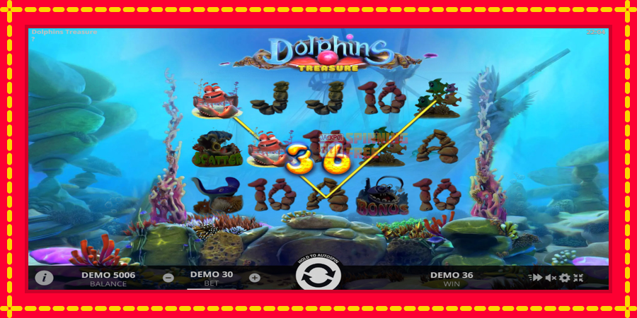 Dolphins Treasure mesin slot dengan animasi cerah, gambar 2