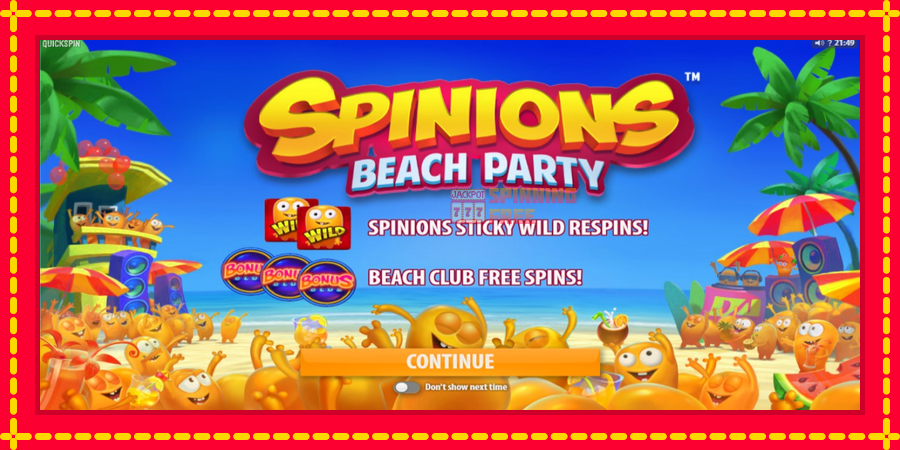 Spinions Beach Party mesin slot dengan animasi cerah, gambar 1