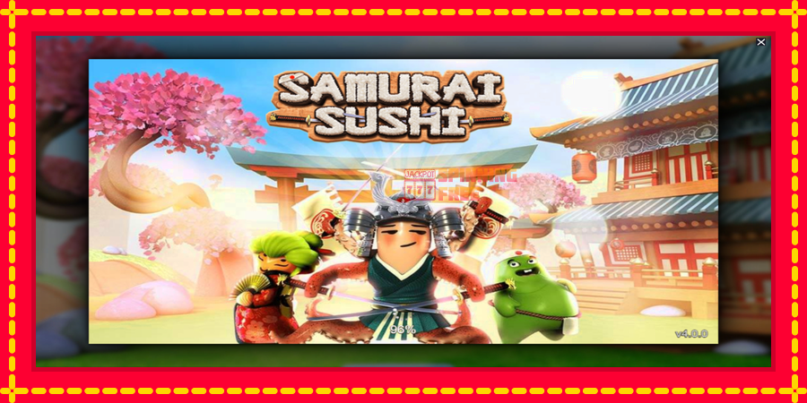 Samurai Sushi mesin slot dengan animasi cerah, gambar 1