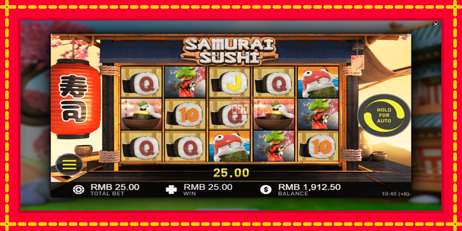 Samurai Sushi mesin slot dengan animasi cerah, gambar 4