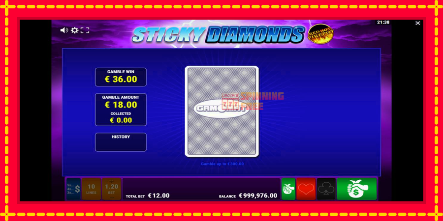 Sticky Diamonds Red Hot Firepot mesin slot dengan animasi cerah, gambar 3