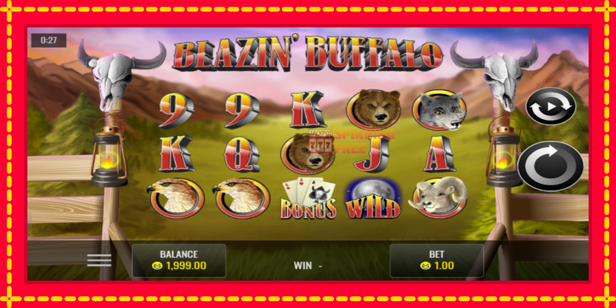 Blazin’ Buffalo mesin slot dengan animasi cerah, gambar 1