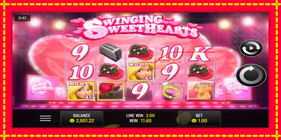 Swinging Sweethearts mesin slot dengan animasi cerah, gambar 2