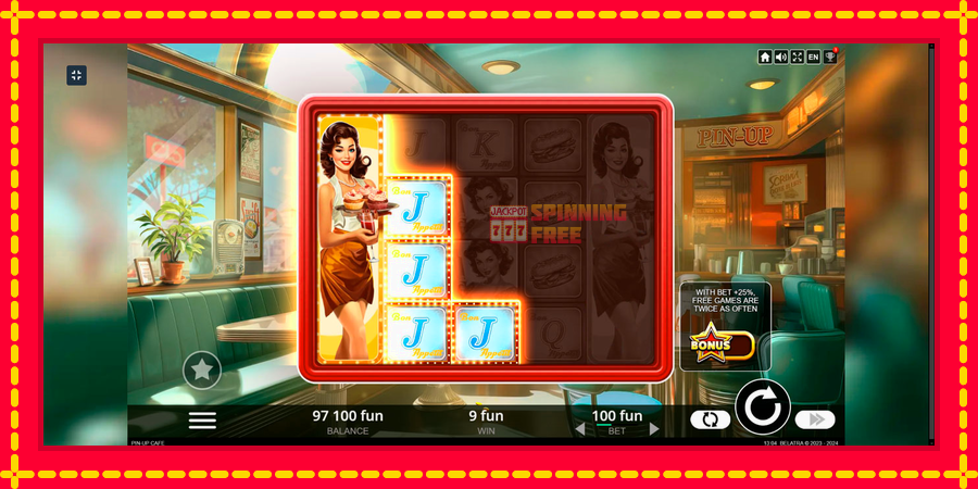 Cafe Pin-Up mesin slot dengan animasi cerah, gambar 3