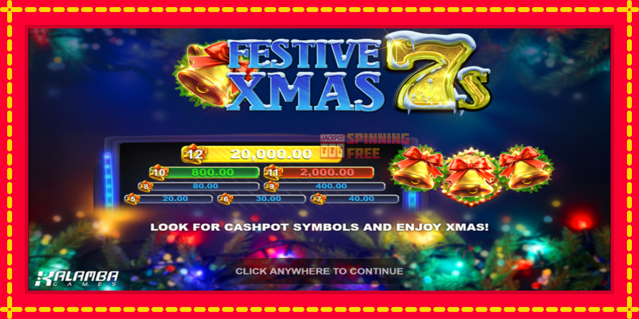 Festive Xmas 7s mesin slot dengan animasi cerah, gambar 1