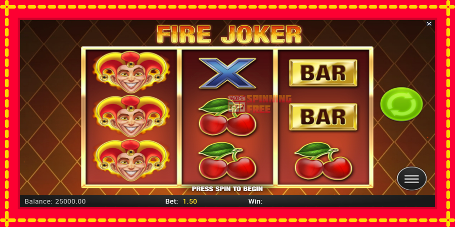 Fire Joker mesin slot dengan animasi cerah, gambar 2