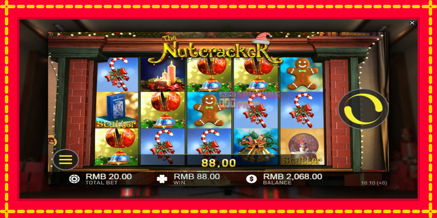 Nutcracker mesin slot dengan animasi cerah, gambar 3