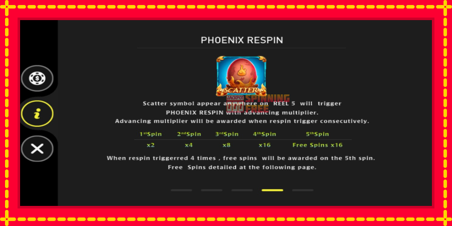 Phoenix mesin slot dengan animasi cerah, gambar 4