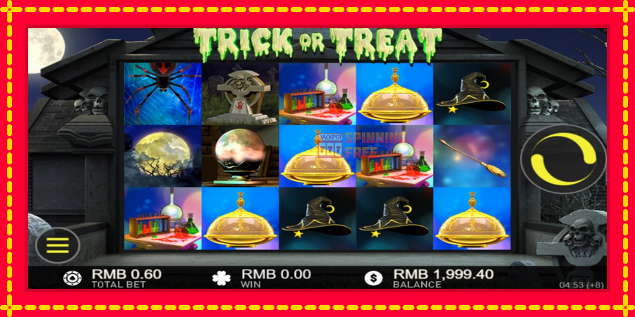 Trick or Treats mesin slot dengan animasi cerah, gambar 1