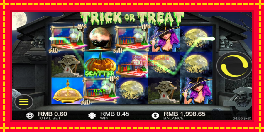 Trick or Treats mesin slot dengan animasi cerah, gambar 2