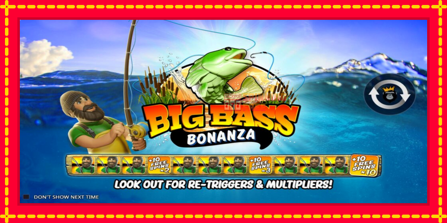 Big Bass Bonanza mesin slot dengan animasi cerah, gambar 1